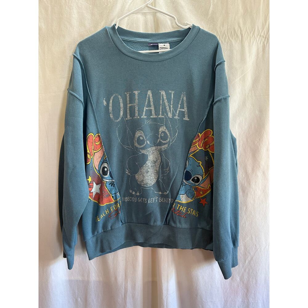 Disney Stitch “Ohana” Sweatshirt – Size Medium | Graphic Pullover